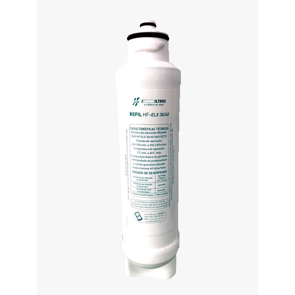 Kit com 4 refis hidrofiltros hf-elx30/40