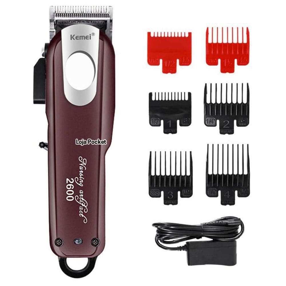 Máquina de cortar cabelo profissional kemei km-2600 novidade