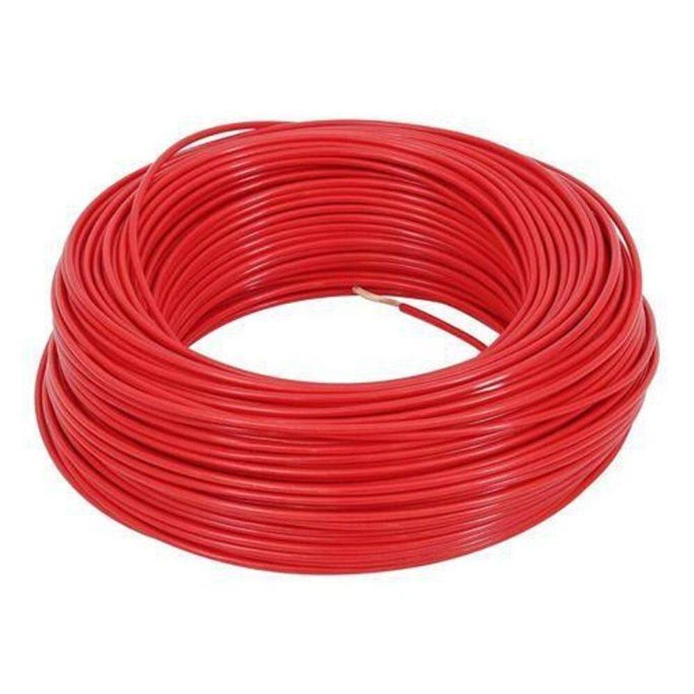 Fio cabo flexível 4mm vermelho - 50 metros
