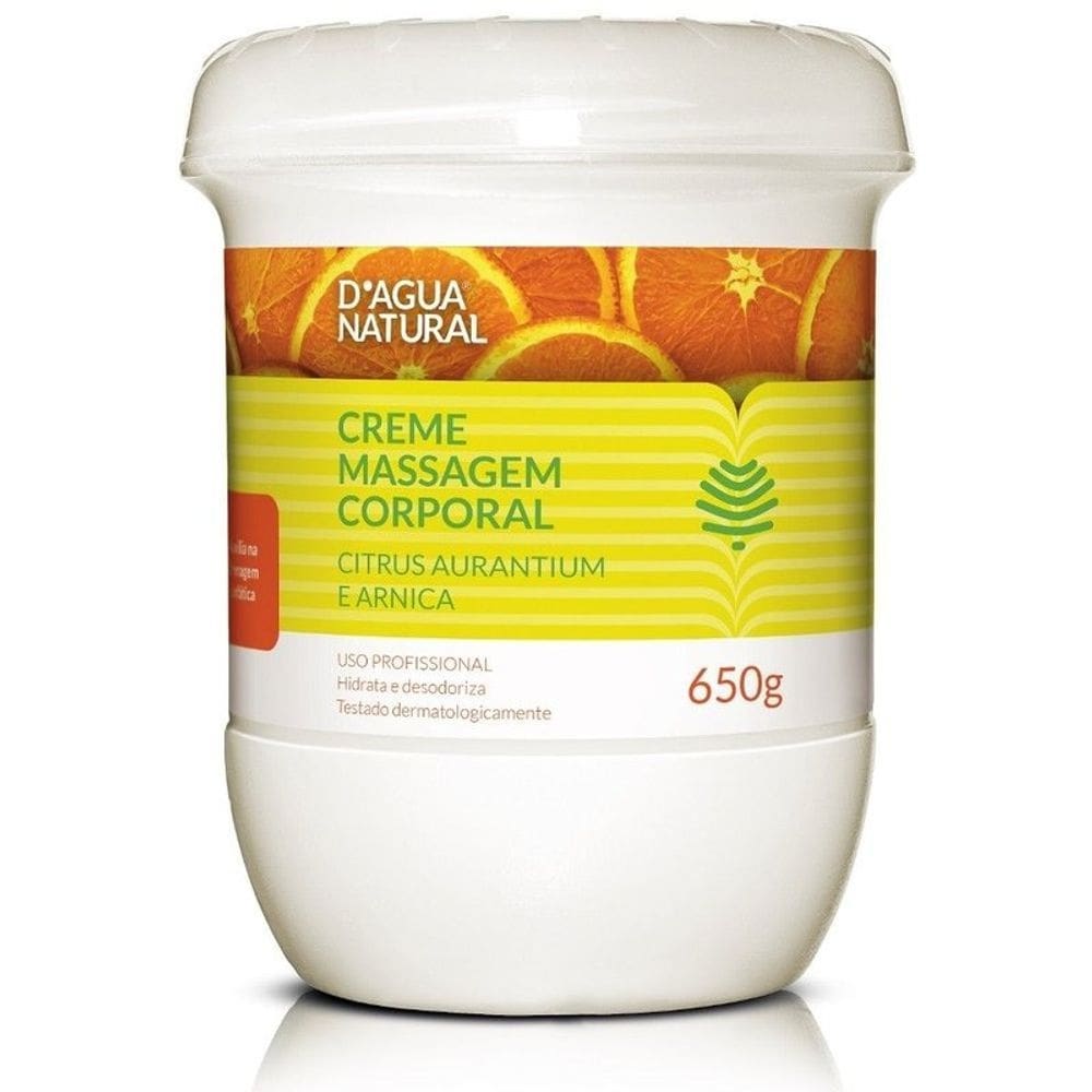 Creme de mass drenagem linfática citrus d`agua natural 650g