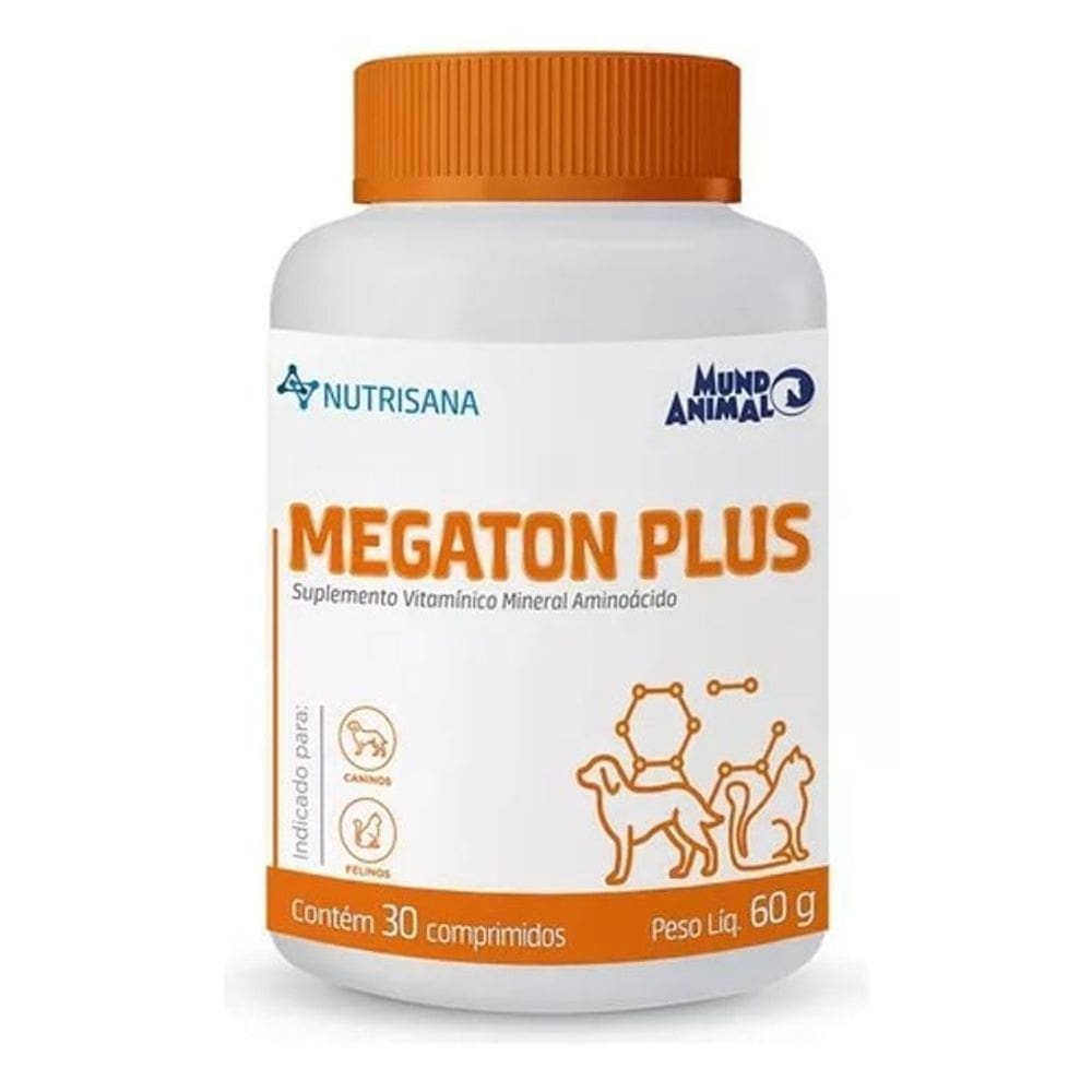 Nutrisana megaton plus suplemento 30 comprimidos 60g mundo