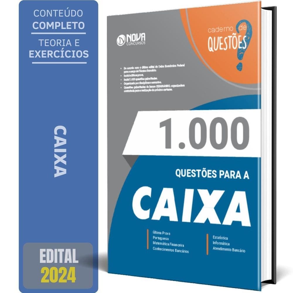 Caderno questões gabaritadas a caixa 2024 - técnico bancário