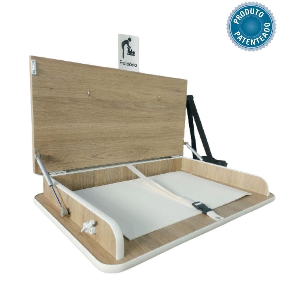 Fraldário trocador de fraldas amadeirado berçário escolas