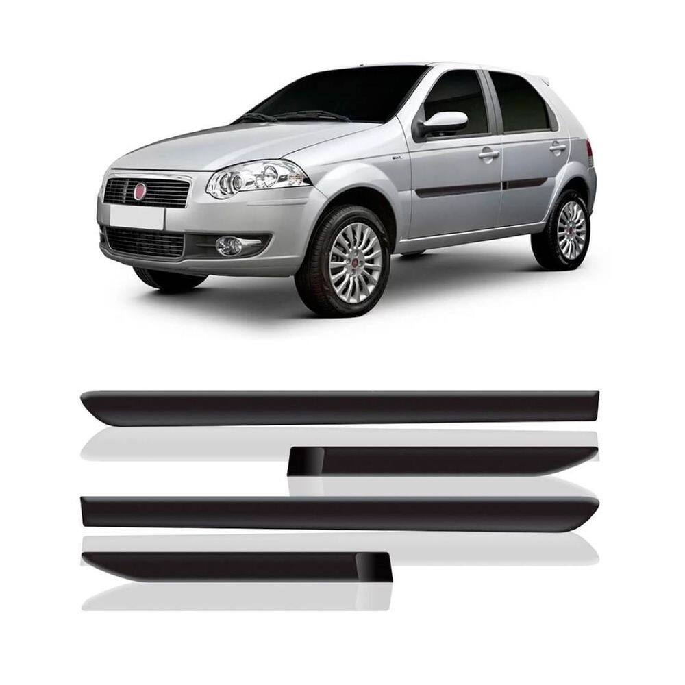 Jogo friso lateral palio g4 2008 a 2015 4 portas - 4 peças