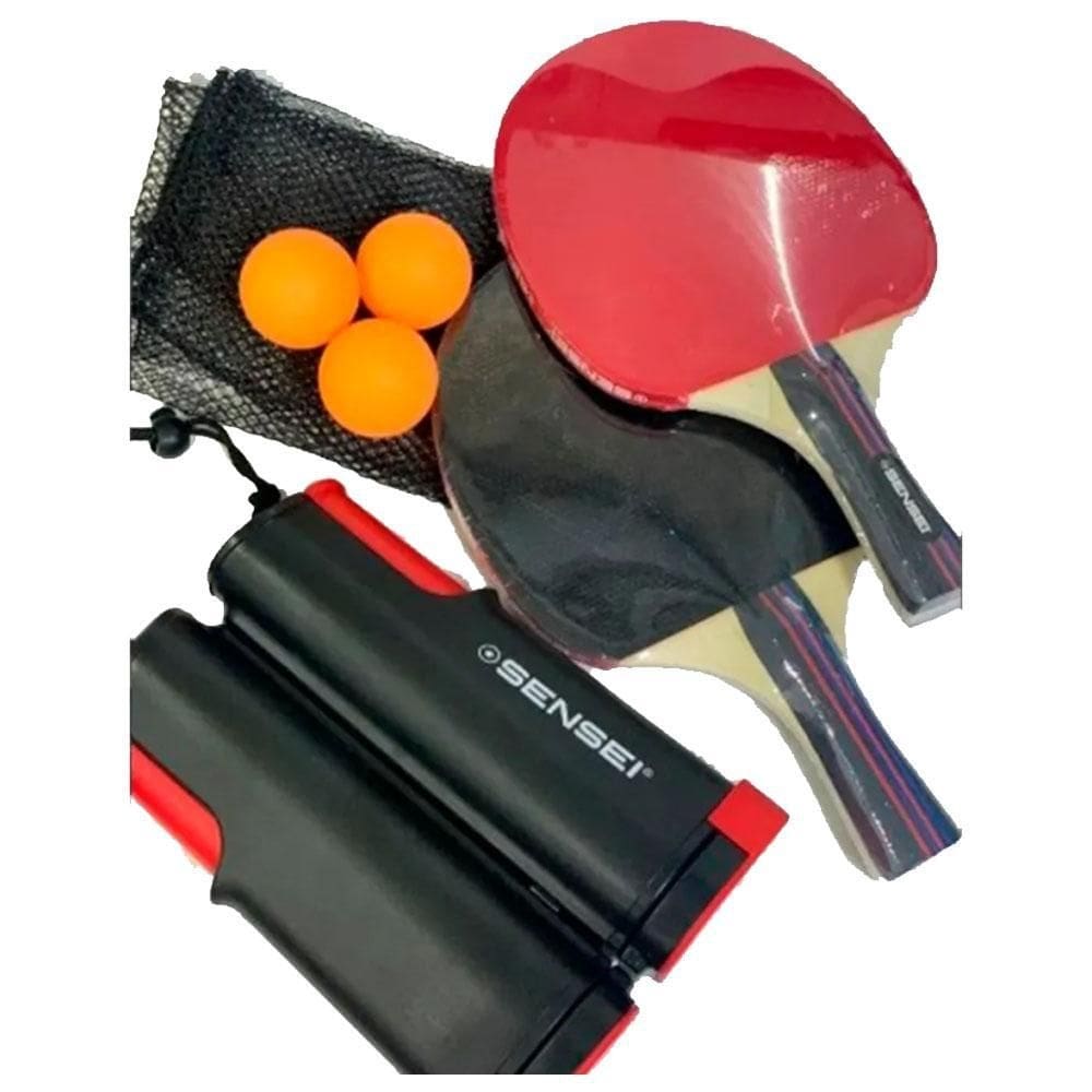 Ping pong tênis de mesa kit 2 raquetes rede retrátil 3 bolas