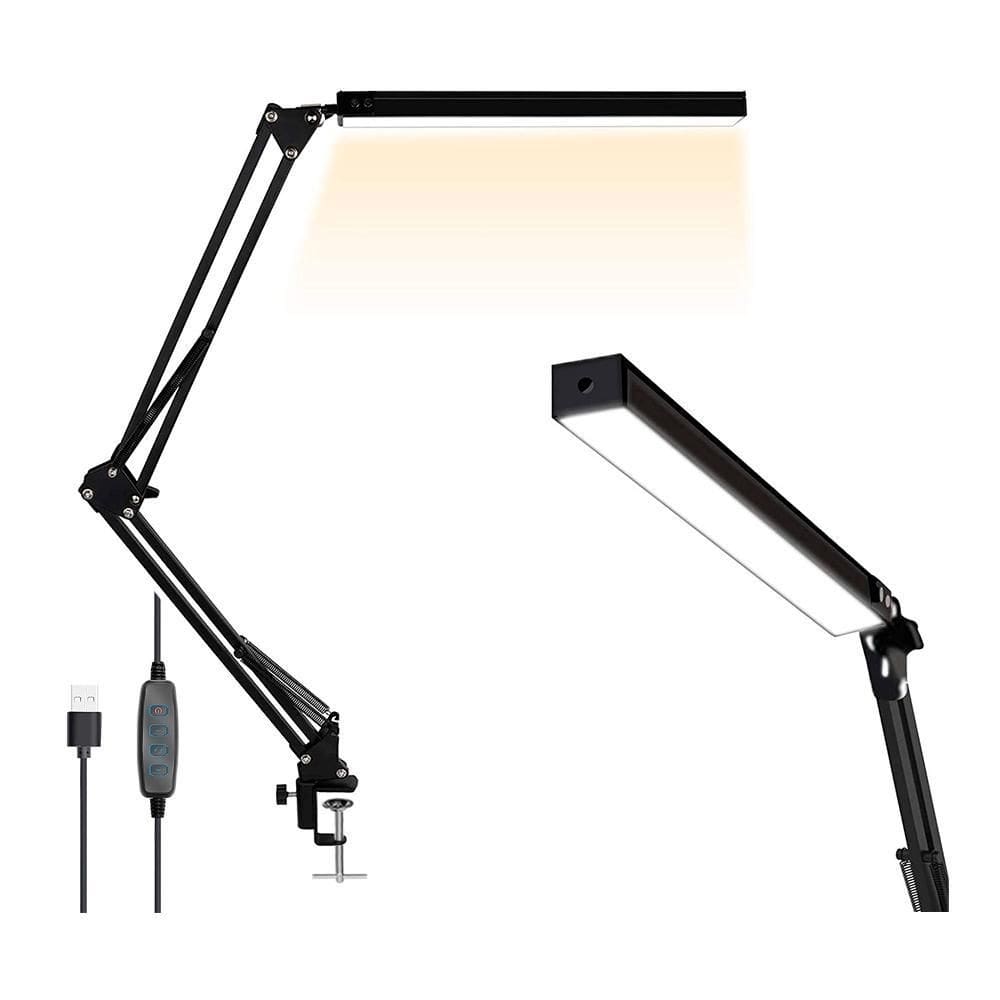 Luminária de mesa led articulada com clip
