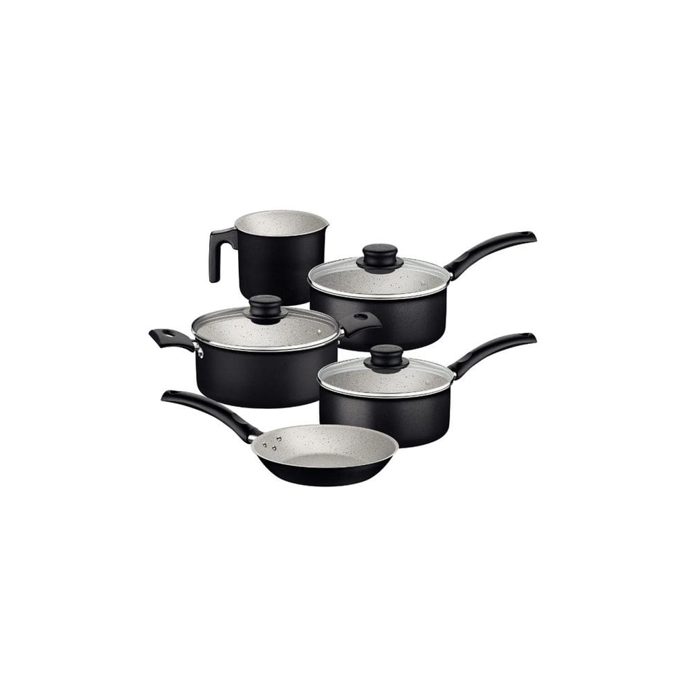 Jogo de Panelas Alumínio Antiaderente 5 Pc Preto - Tramontina
