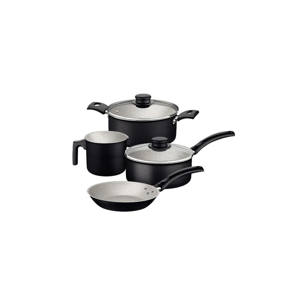 Jogo de Panelas Alumínio Antiaderente 4 Pc Preto - Tramontina