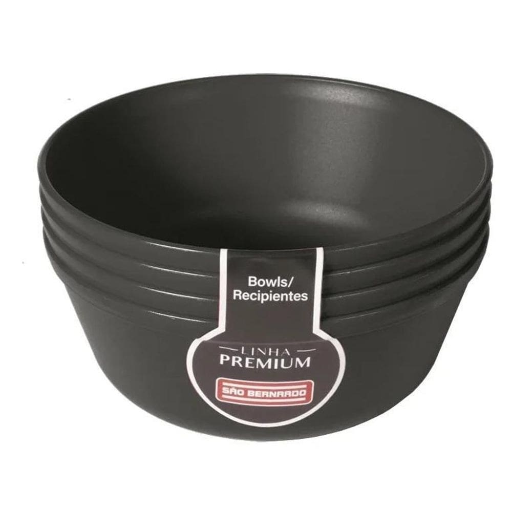 Cj C/04 Bowl Plastico Preto 1.100Ml 9505011