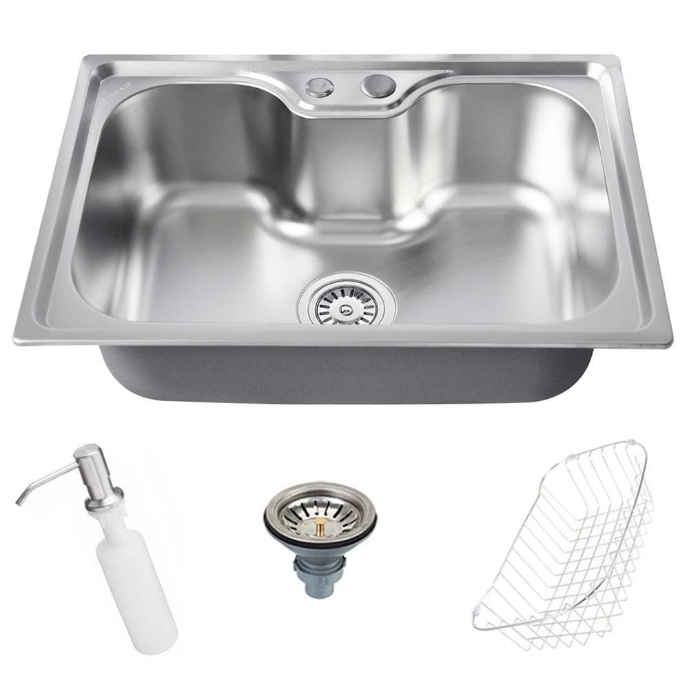 Cuba cozinha gourmet aço inox luxo com acessórios 50x40 cm