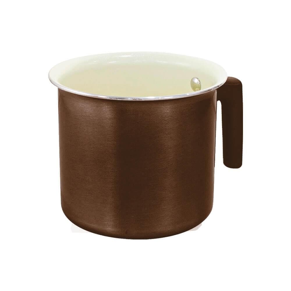 Leiteira Fervedor Antiaderente de Indução Cerâmica Marrom Roma Plus 14cm - Casambiente