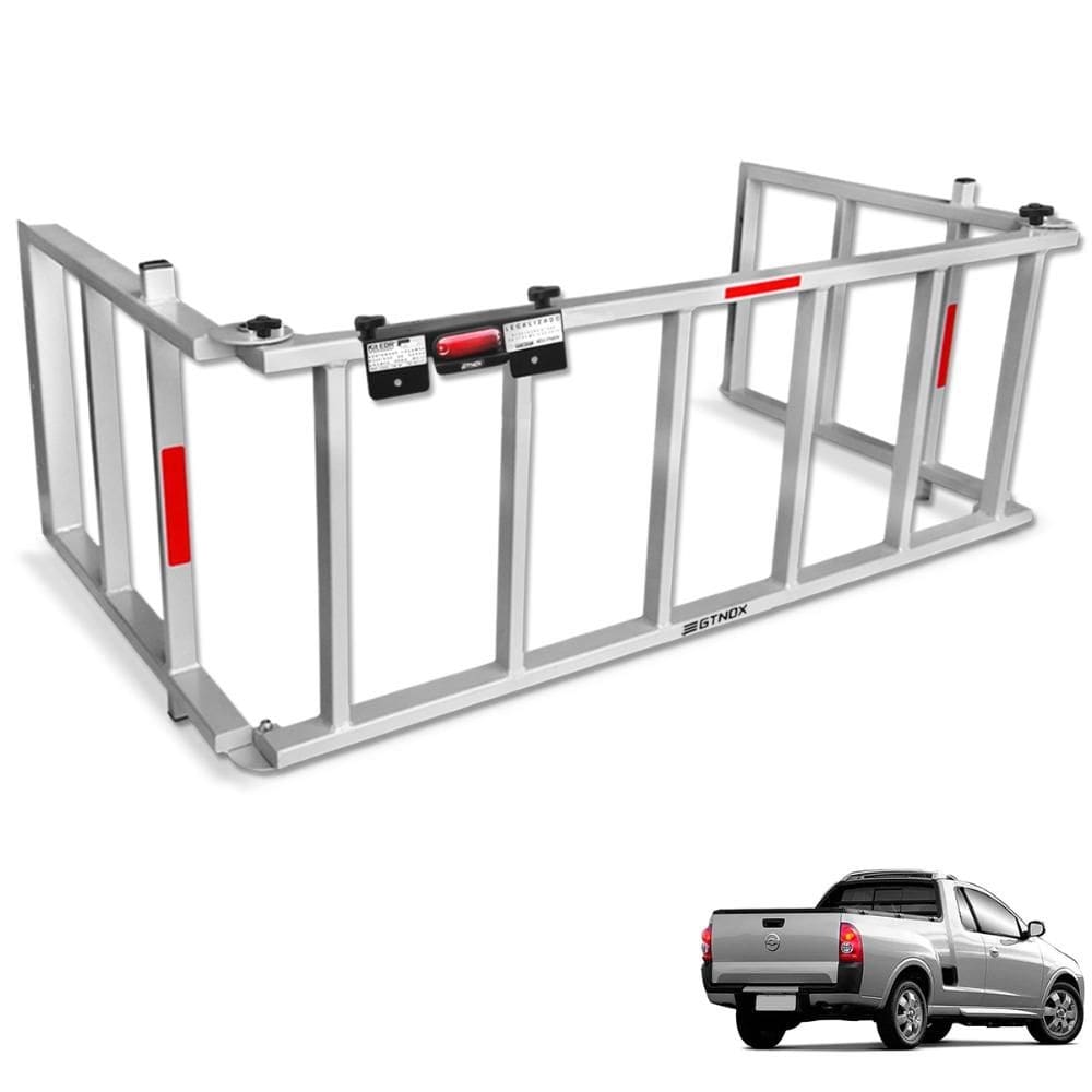 Extensor de Caçamba Montana 2004 a 2010 Rampa Prata Reforçado 350kg Gtnox