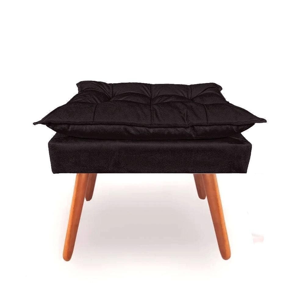 Puff puf para sala,quarto opala suede preto
