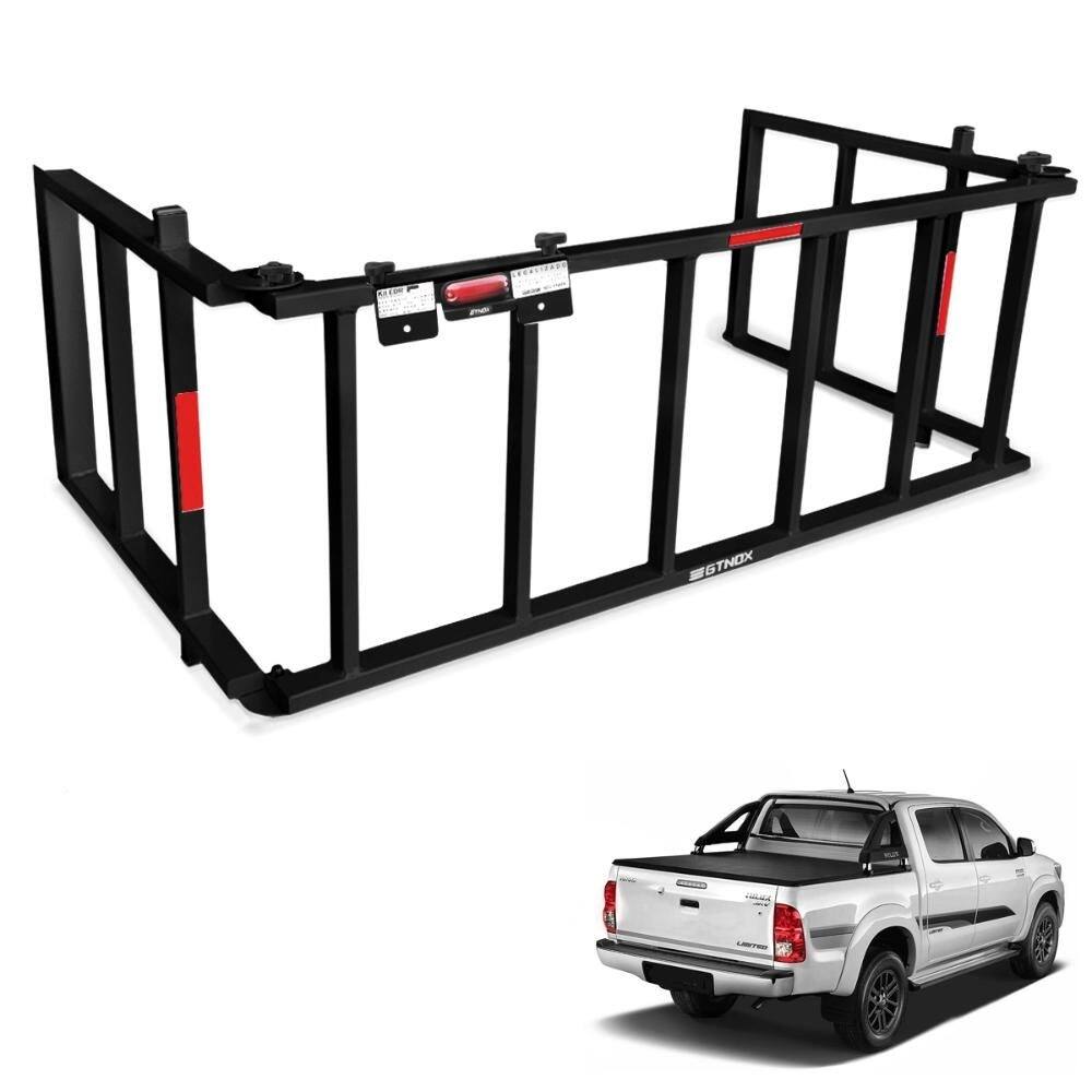 Extensor de Caçamba Hilux 2005 a 2015 Rampa Preto Gtnox