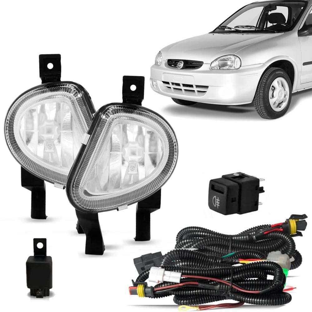 Farol Milha Corsa Classic 2003 2010 Auxiliar Neblina Botão