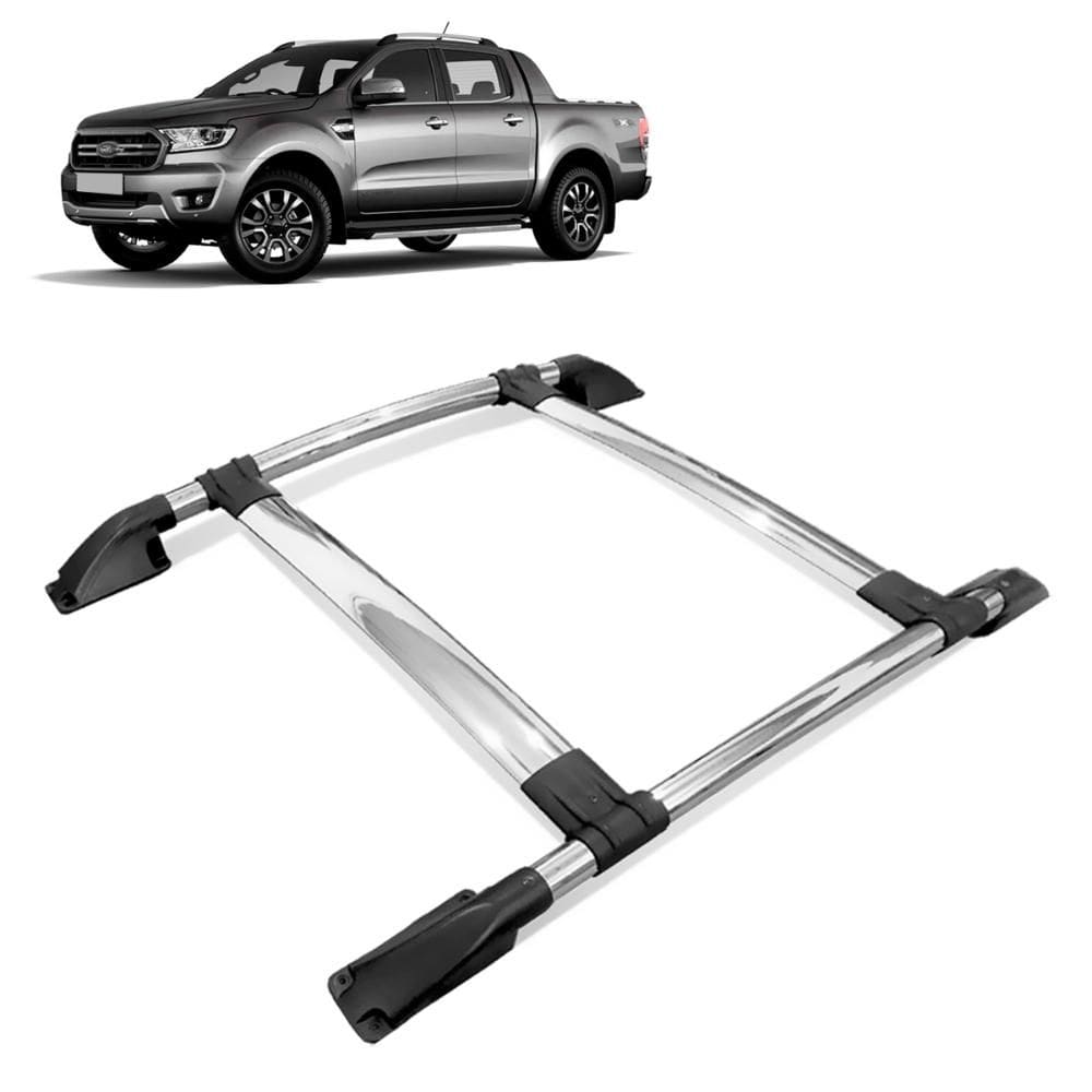 Rack Bagageiro Teto Ranger 2013 a 2023 Tubolar Cromado