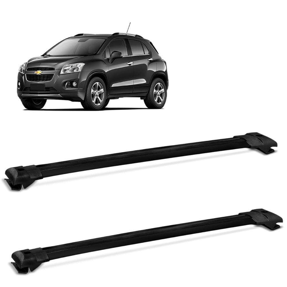 Rack Teto Travessa Larga Tracker 2017 a 2019 Aluminio Preto