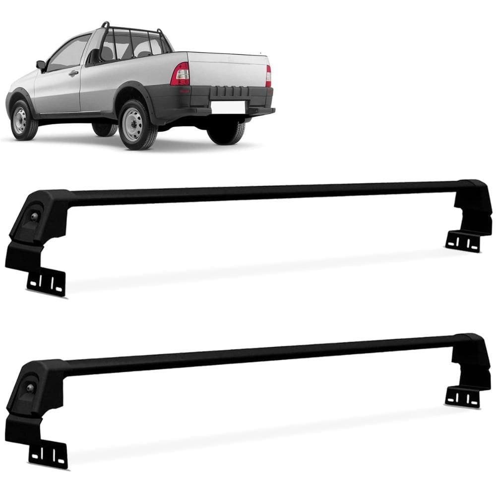 Rack De Caçamba Universal 1,58m Aluminio Preto Elegance Bepo