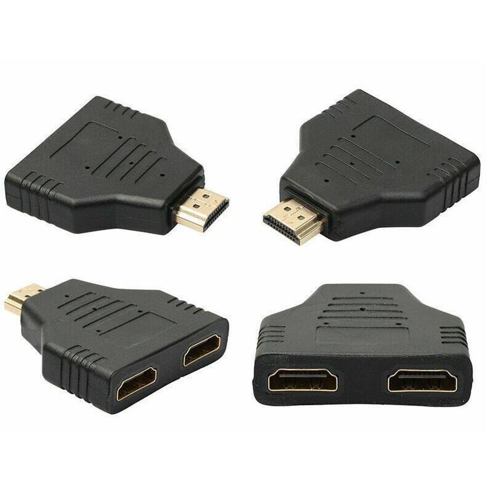 Duplicador de sinal hdmi imagem adaptador duplo 1 a 2 saídas