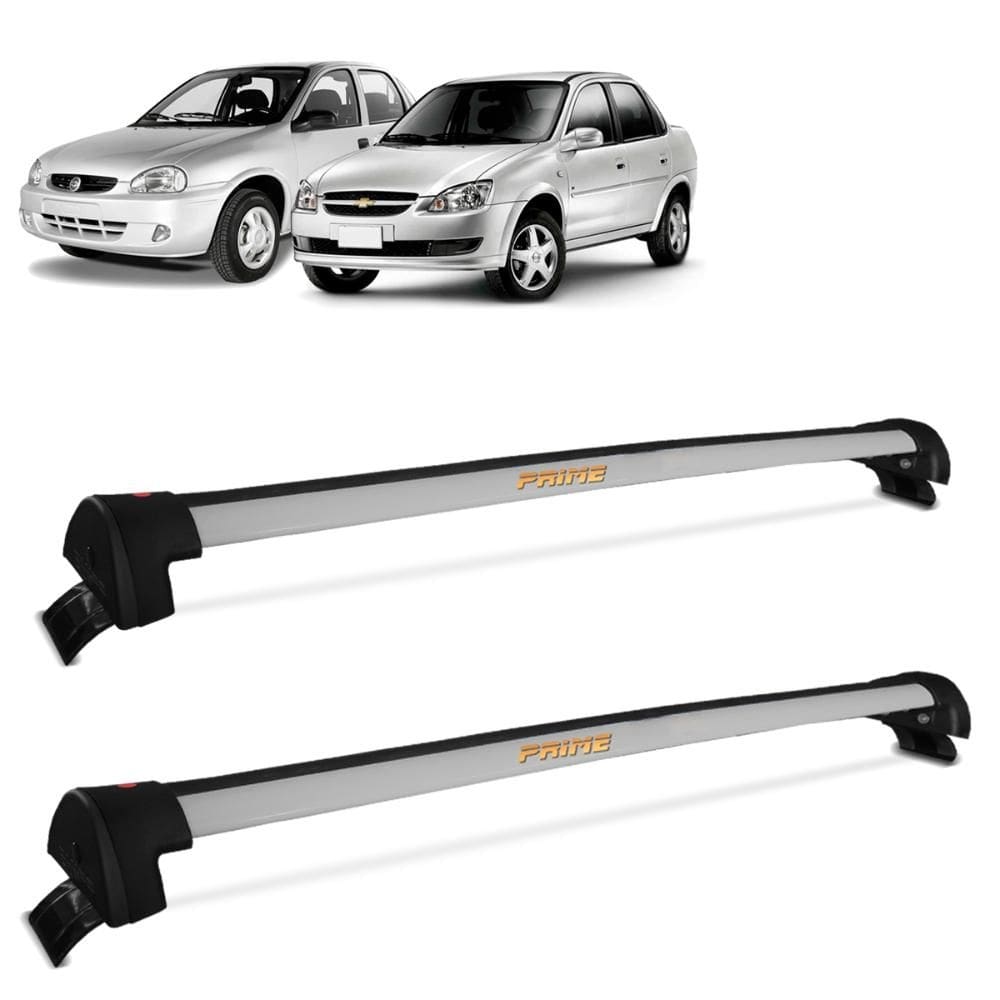 Rack De Teto travessa Corsa Sedan Classic 1995 a 2016 Alumínio Prata
