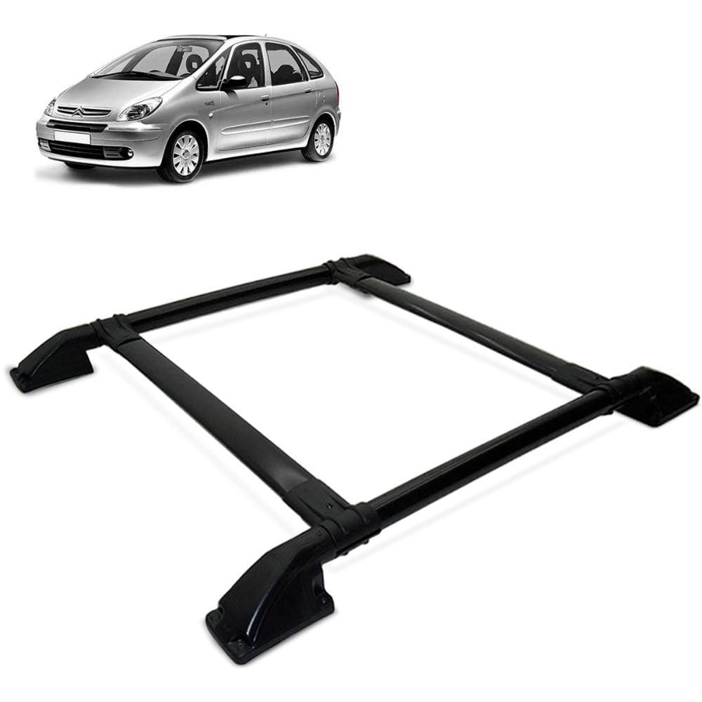 Rack Teto Bagageiro Xsara Picasso 2000 a 2012 Tubolar Preto