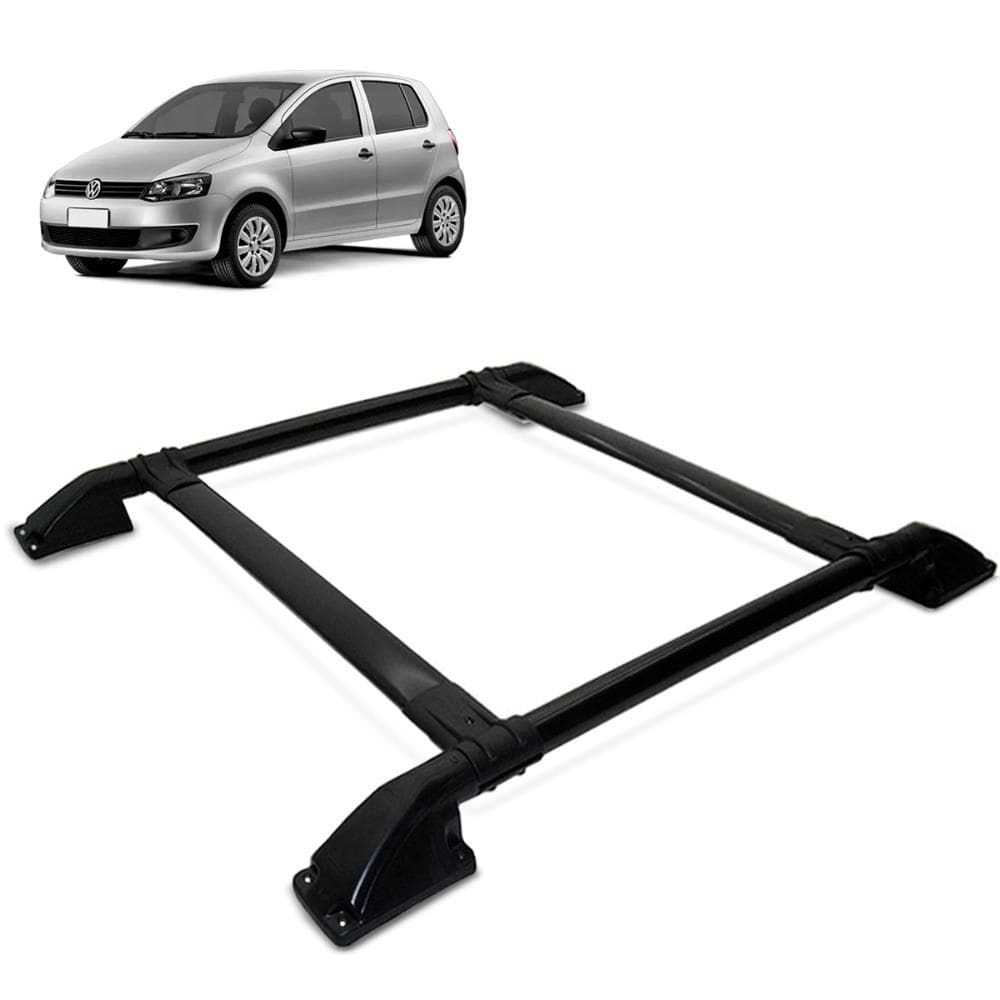Rack Bagageiro De Teto Fox 2004 a 2018 Tubolar Preto