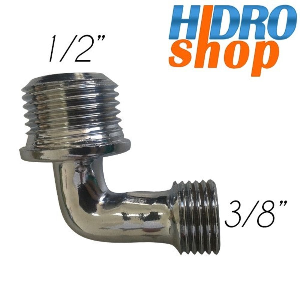 Cotovelo 90° 1/2” x 3/8” Mxm Cromado 0900738