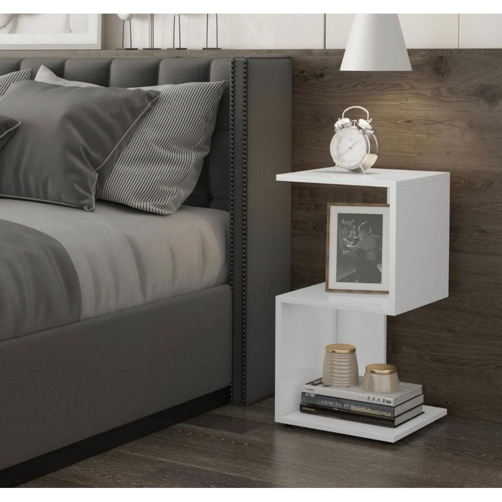 Mesa de cabeceira  decorativo branco
