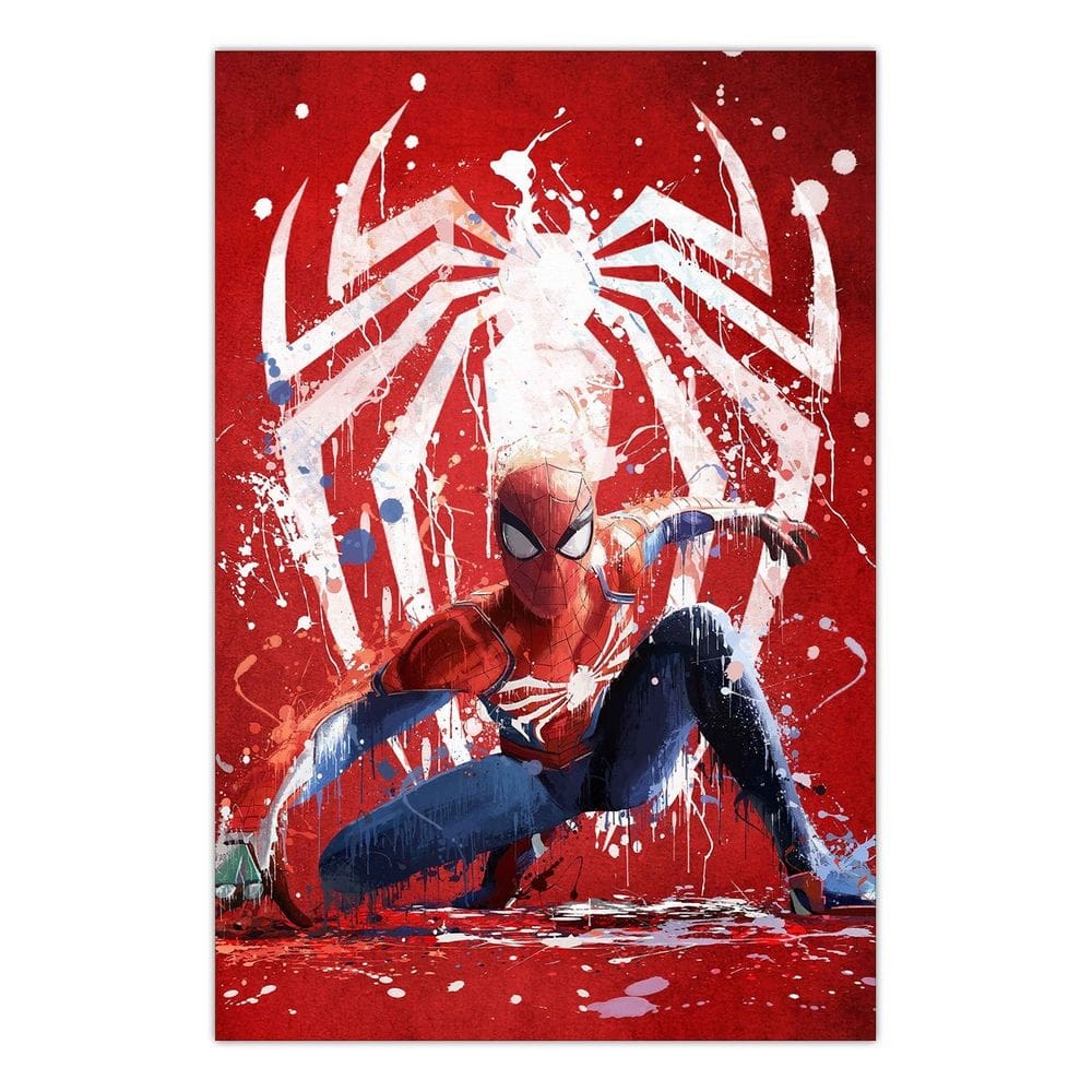 Quadro A3 em MDF Spider Man Game 001- Placa