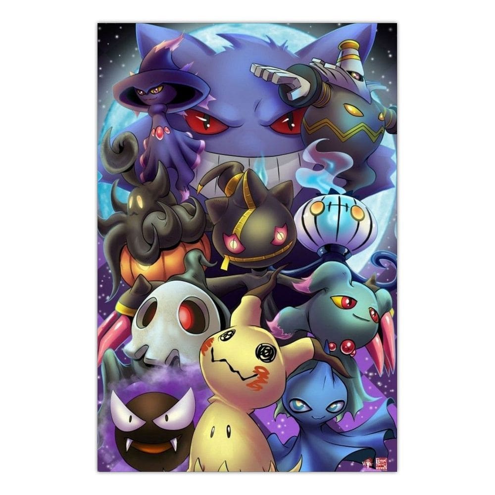 Quadro A4 em MDF Pokemon Ghost 001 - Placa