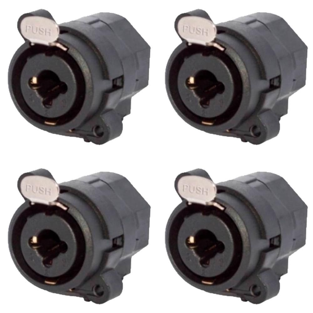 Conector Combo Xlr Fêmea Painel 3p Wc 330 Wireconex 04 Unidades - Pç / 4 [F108]