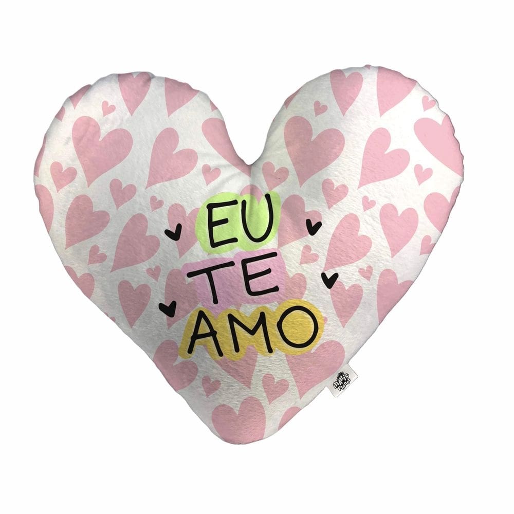 Almofada Coração Pelúcia Eu Te Amo Namorados Tamanho:M
