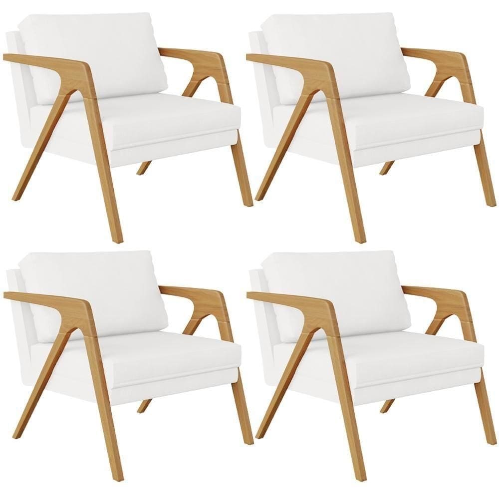 Kit 04 Poltrona Pietra L02 Corano Branco