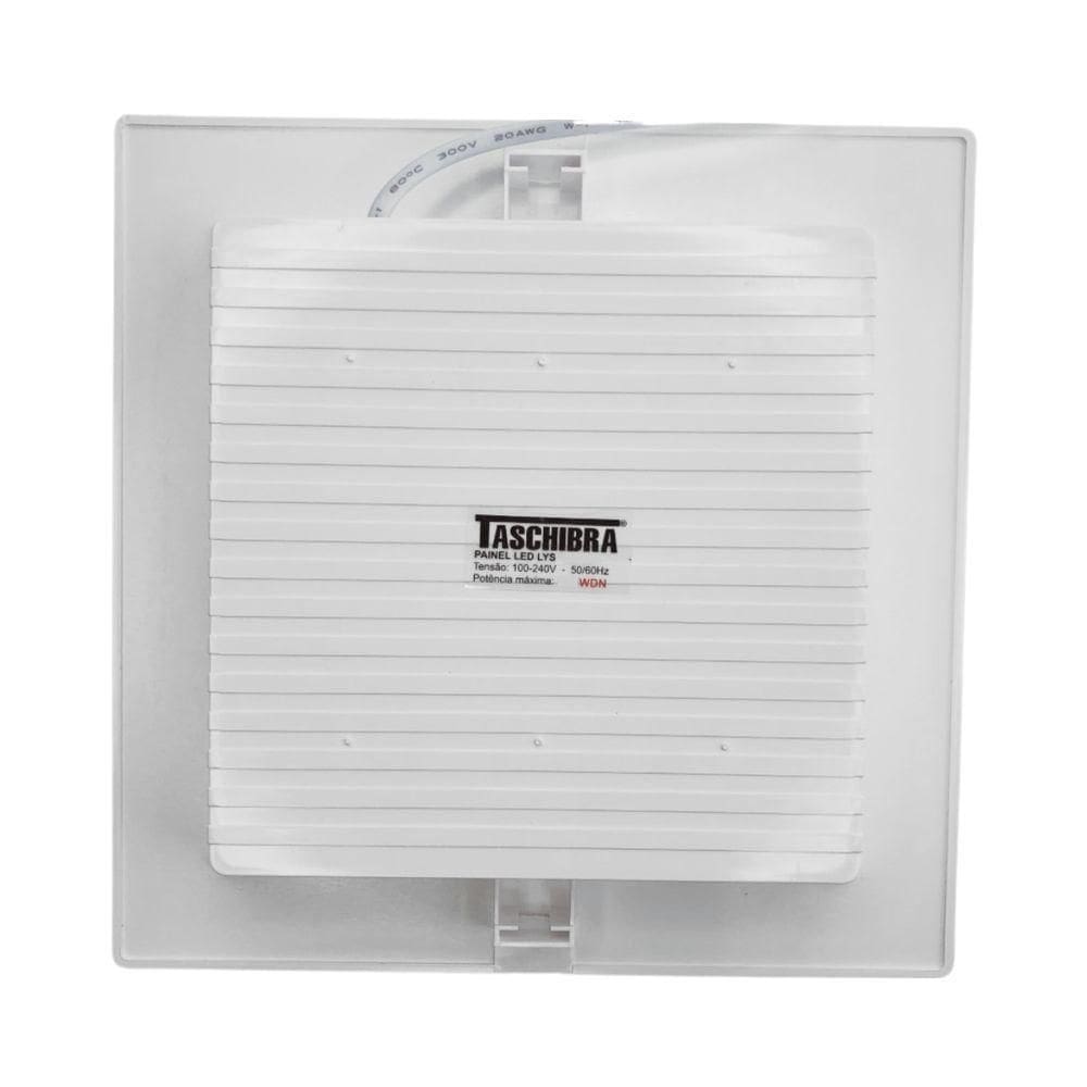 6 Painéis Placa De Led Taschibra 18w Lys Quadrado Embutir 6500k Luz Fria