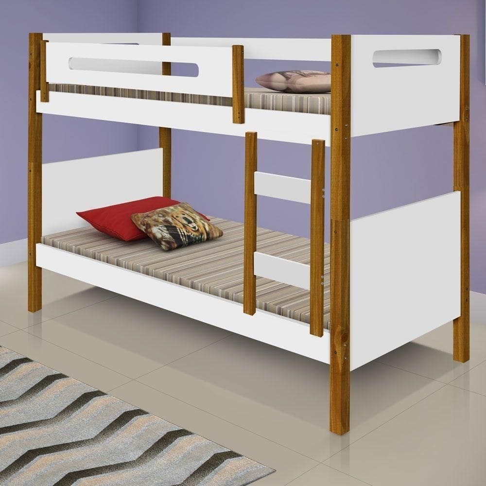 Beliche Solteiro Flórida Com Proteção Lateral E Colchões