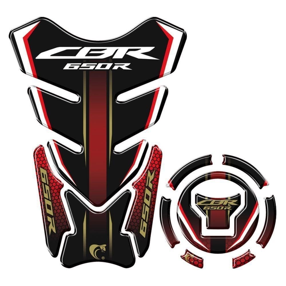 Kit Adesivo Protetor Tanque E Bocal Honda Cbr 650R + 2018 Vermelho Vermelho
