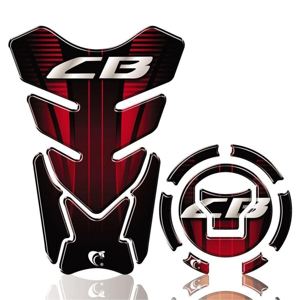 Kit Protetor De Tanque E Bocal Adesivo Moto Honda Cb Laranja Cor Vermelho