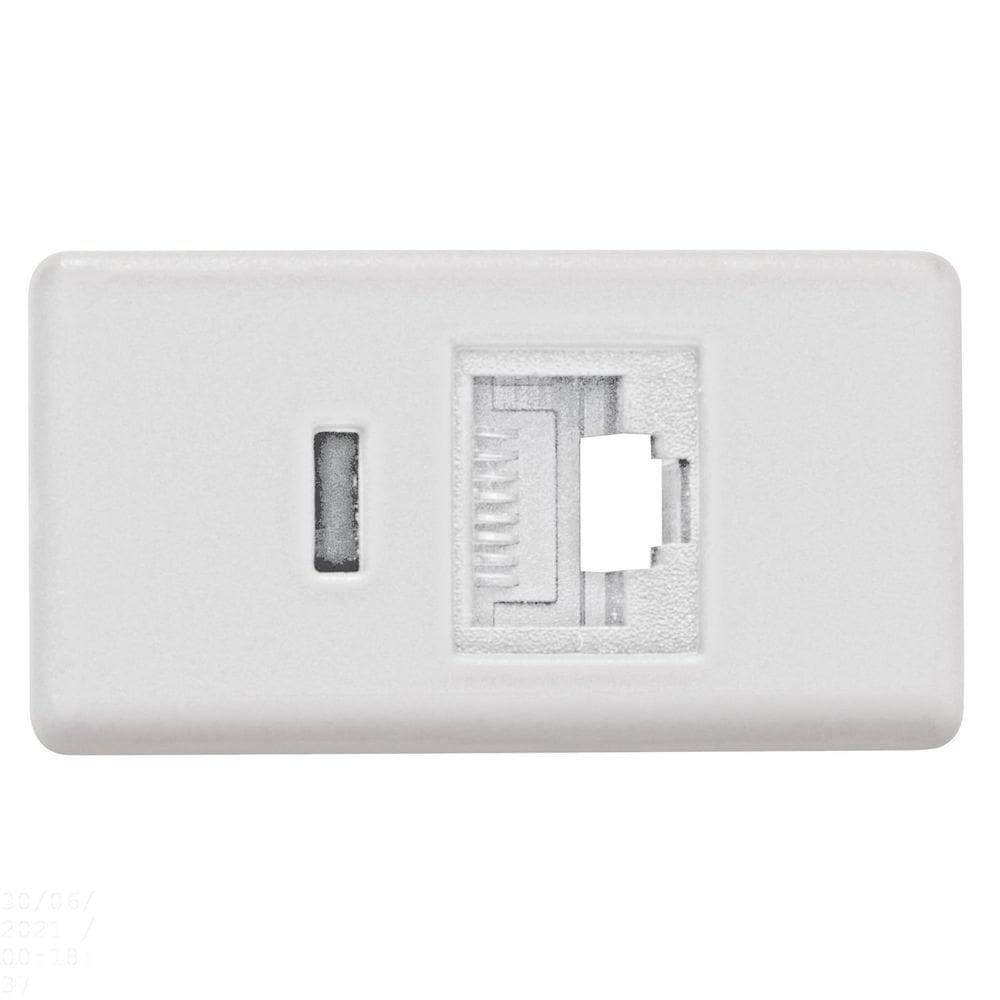 Módulo Para Tomada De Telefone Rj 11 Tramontina Branco Tramontina