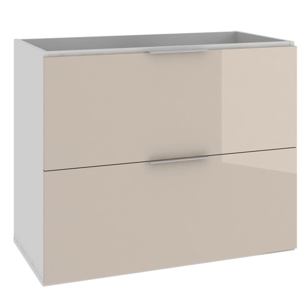 Armário Balcão Gabinete Para Banheiro 80Cm Gianduia Brilho