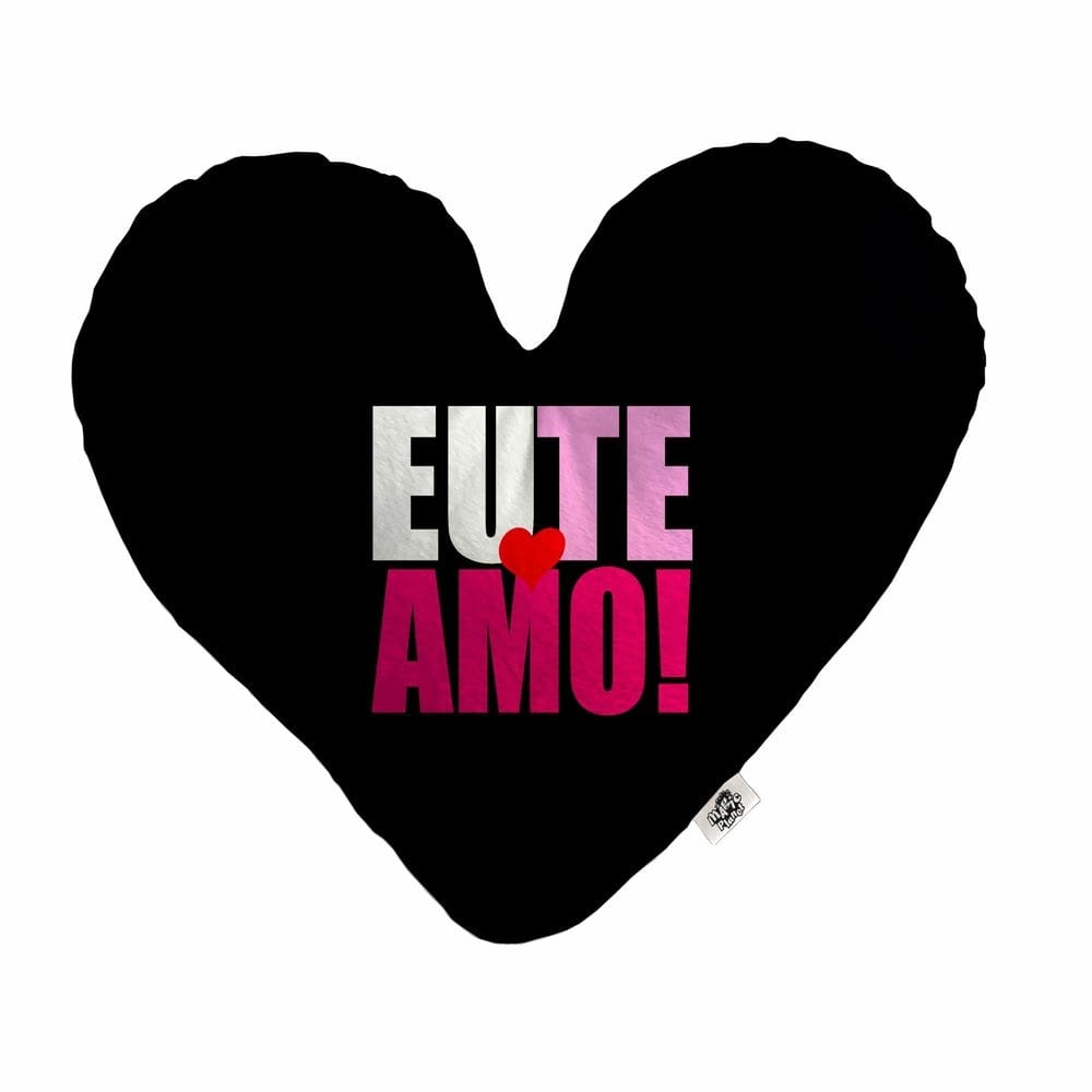 Almofada Coração Pelúcia Eu Te Amo Rosa Namorados Tamanho:M