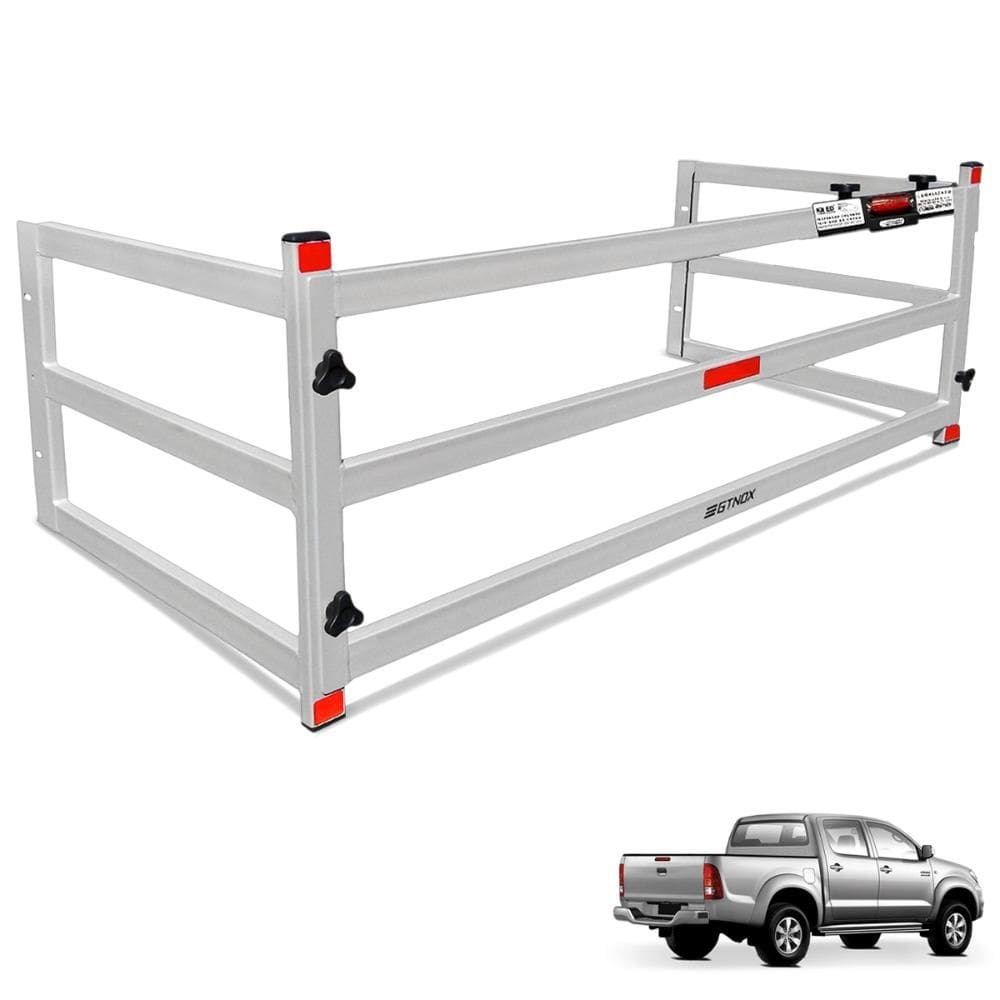Extensor de Caçamba Hilux 2005 a 2015 Divisor ED Prata Gtnox