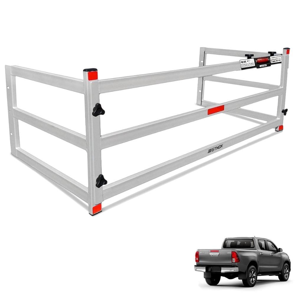 Extensor de Caçamba Hilux 2016 a 2024 Divisor ED Prata Gtnox