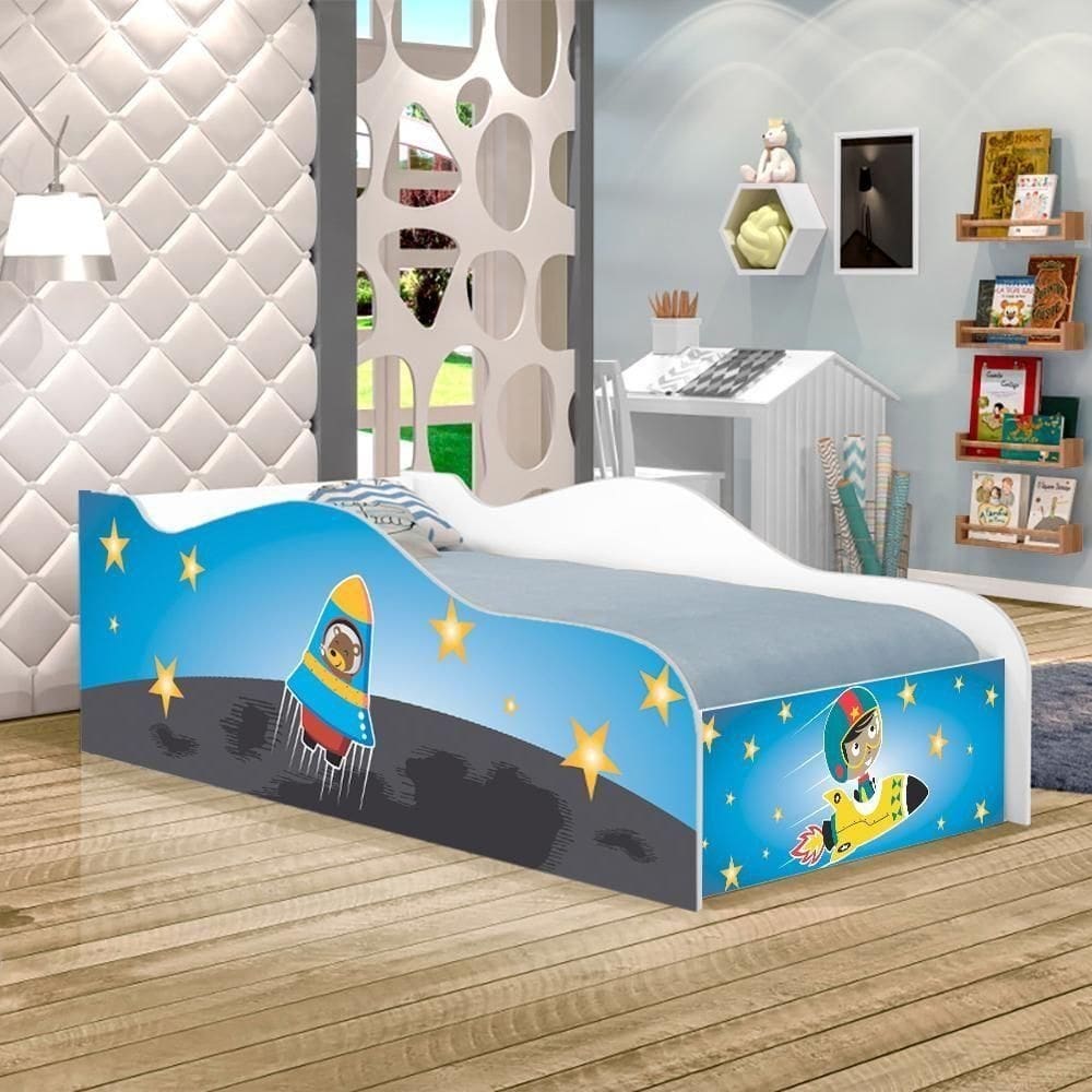Mini Cama Fun Astronauta E Foguete