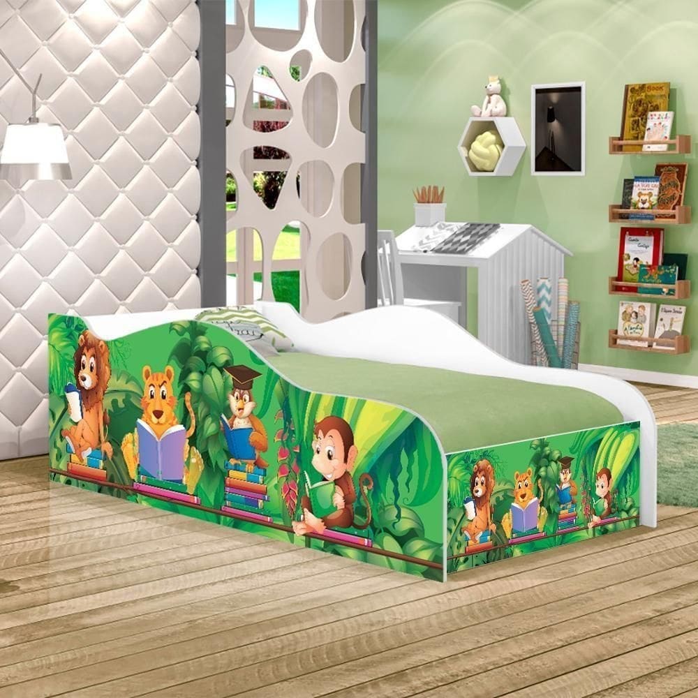 Cama Fun Safari E Zoológico Solteiro