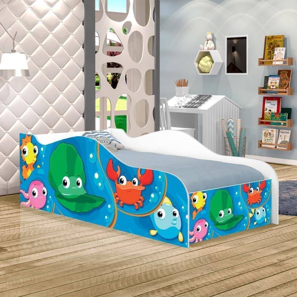 Cama Fun Fundo Do Mar Peixes Solteiro