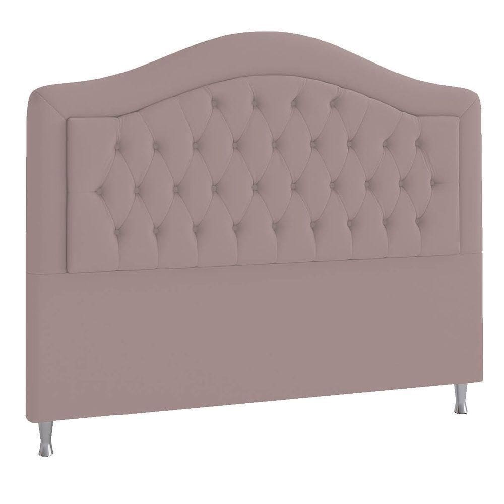 Cabeceira Casal ághata P04 140 Cm Suede Rosê Tca 949