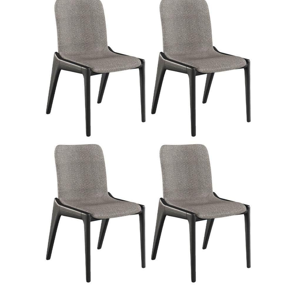 Kit 04 Cadeiras De Jantar Maitê C03 Sem Braço Ébano