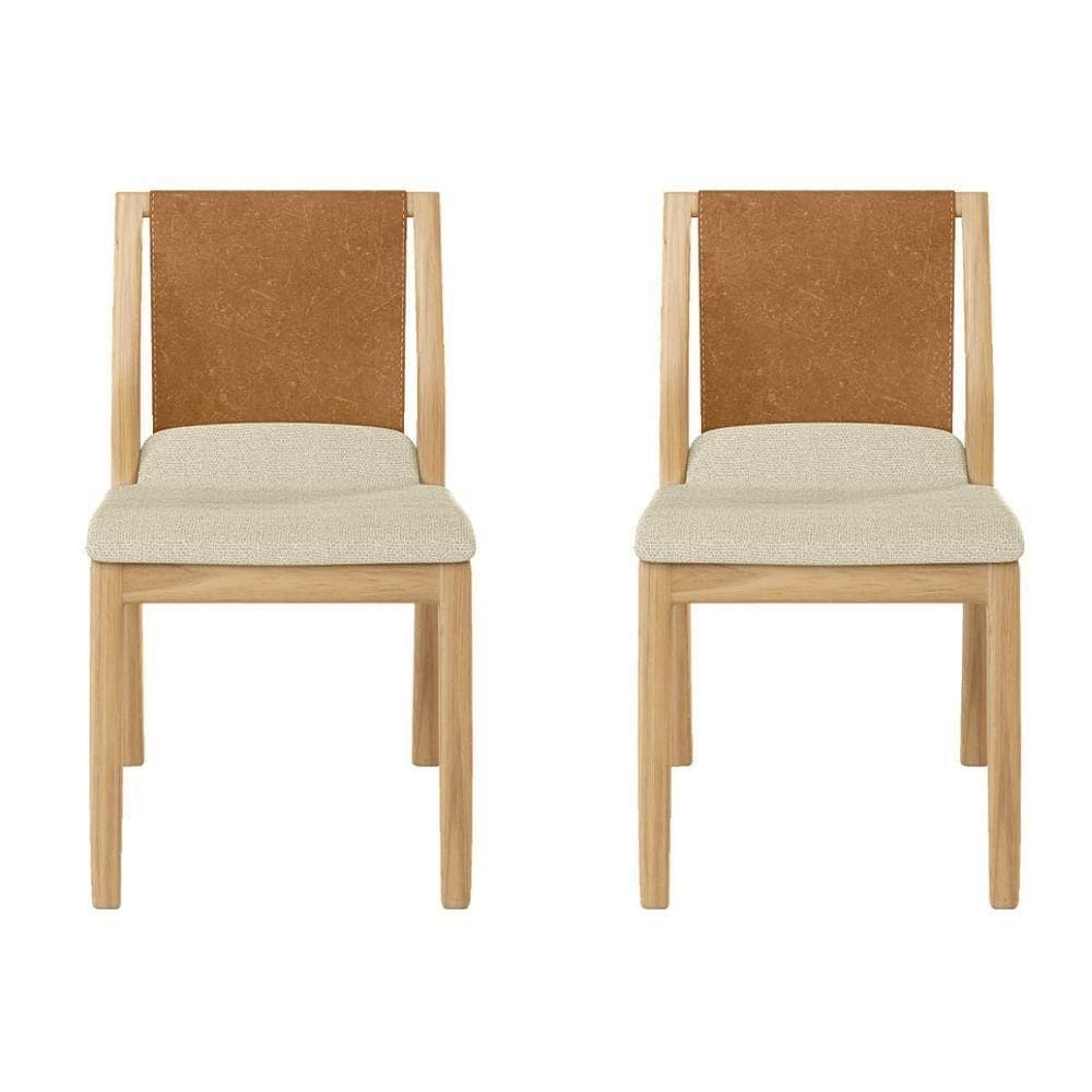 Kit 02 Cadeiras De Jantar Ana C03- Adj Decor Freijó/Marrom