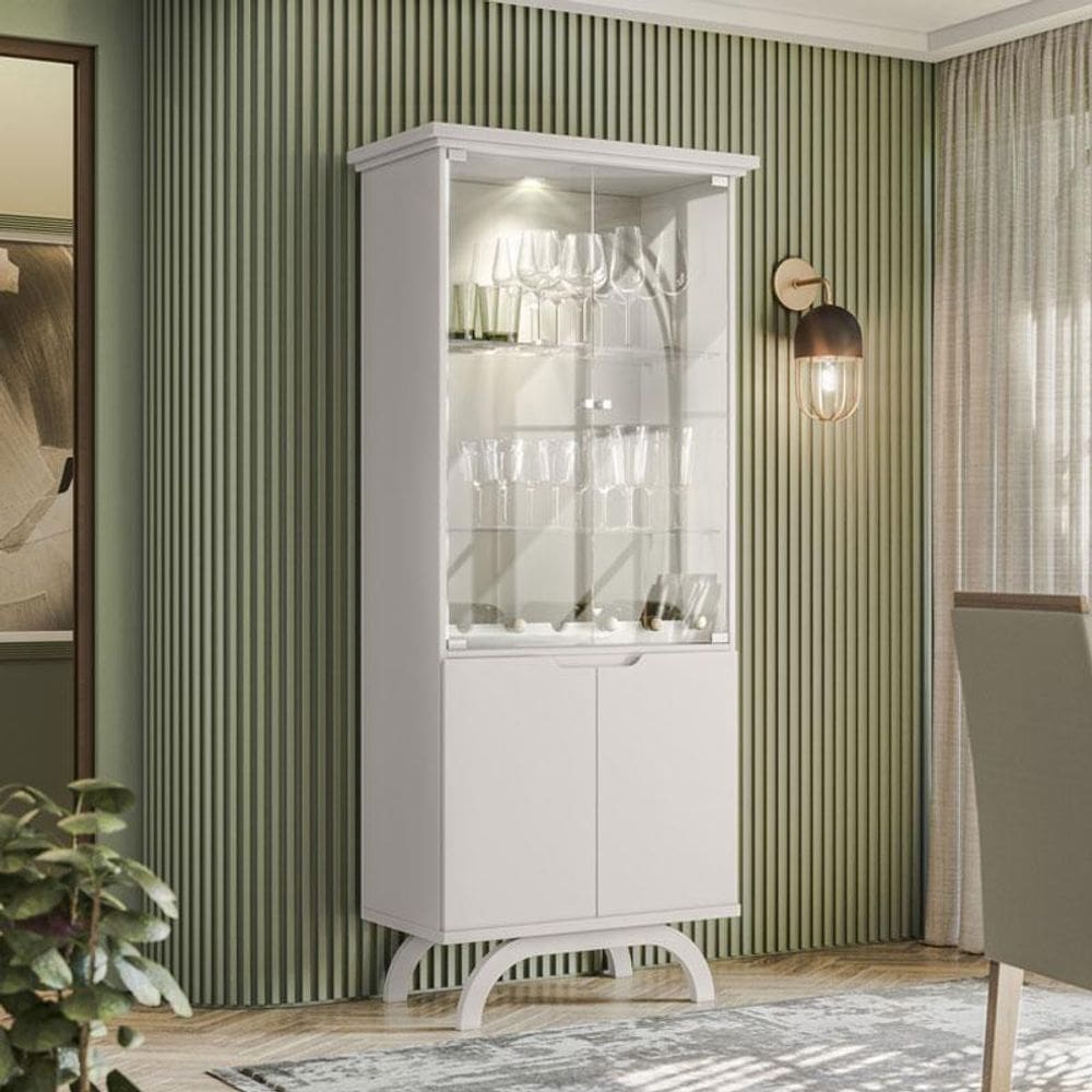 Cristaleira Ambiente Vicenza Off White - New Ceval