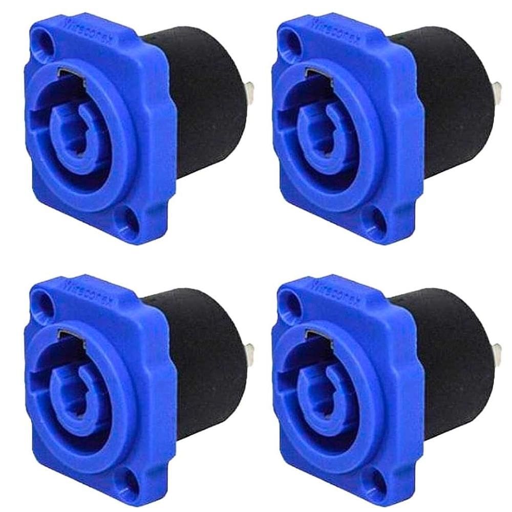 Conector De Ac-in Painel Wc 1823 In P Bl Pbl Azul  Wireconex 04 Unidades - Pç / 4 [F108]